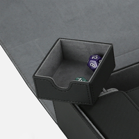 Boîte de rangement pour cartes à collectionner en cuir grande capacité, double compartiment, fermeture magnétique, KXM DECK BOX 12 personnalisée
