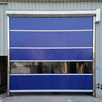 Puerta Rápida Enrollable de PVC Anticolisión con Superficie Acabada para Seguridad Industrial en Cocina, Taller, Supermercado, Granja