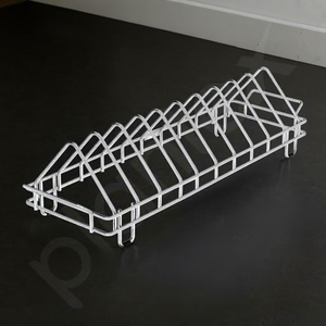Étagère rectangulaire en métal sur pied, à un seul niveau, résistante à la rouille, pour rangement de cuisine, design minimaliste - Product Image 2