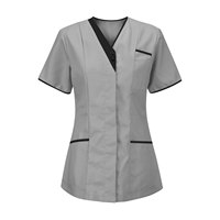 Tenues médicales en tissu tissé OEM de haute qualité, doux et respirant, 90 % polyester, 10 % coton, pour médecins, infirmières et hôpitaux