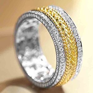 Anello Minimalista Bicolore per Donne, Gioiello da Dito Elegante e alla Moda - Product Image 1