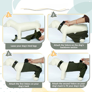 Di lusso traspirante cane chirurgia tuta di recupero di protezione della coscia ferita manica per maschio femmina animali domestici <span class=keywords><strong>sterilizzare</strong></span> vestiti per animali domestici per gatti - Product Image 3