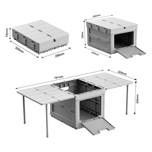 Home Car <b>Camping</b> Multifunctional Plastic Folding Box Portable <b>Storage</b> Bin <b>Boxes</b> Outdoor <b>Storage</b> Box - Product Image 6