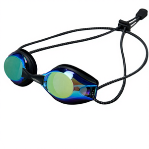 نظارات سباحة جديدة بتصميم عصري مع حزام رأس للأطفال، نظارات سباحة احترافية للتدريب في الهواء الطلق مضادة للضباب مصنوعة من مادة البولي كربونات بألوان متعددة - Product Image 1
