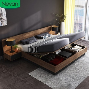 Camas de Madera King Size para Dormitorio, Diseño Minimalista y Elegante para Adultos, Muebles de Almacenamiento Personalizados al por Mayor a Precios Económicos - Product Image 1