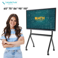 Agent d'achat Leaderhub Prix du distributeur 65 75 86 98 Tableau blanc intelligent à écran plat interactif de 110 pouces pour l'enseignement