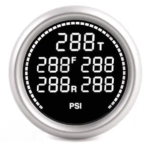 Pneumatic Ningbo Ruian 2" digital car air suspension dual air ride gauge with 5 meter wire sensors 5 display air pressure gauge