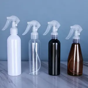 زجاجة بلاستيكية شفافة فارغة PET سعة 200 مل 250 مل 300 مل 500 مل زجاجة مضخة بالضغط زجاجة بلاستيك بخاخ