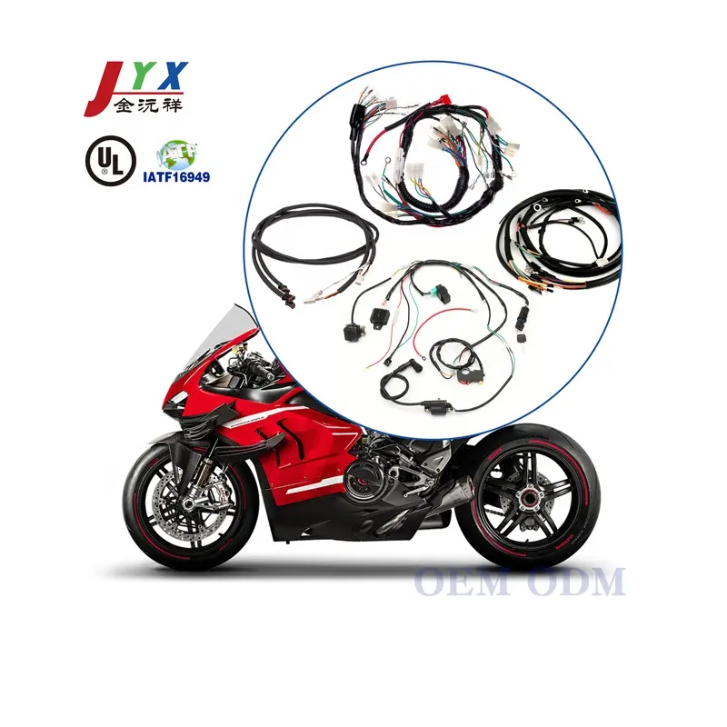 JYX Professional Custom OED/ODM Universal Complete Motorcycle complete ring terminal Wiring Harness with UL for motorcycle