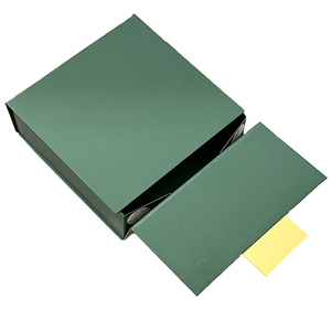 Boîtes d'emballage magnétiques pliables de luxe personnalisées de couleur verte avec insert en mousse pour cadeau provenant d'un fabricant chinois de cosmétiques - Product Image 4