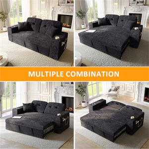 Canapé-<span class=keywords><strong>lit</strong></span> Loveliving 4 <span class=keywords><strong>en</strong></span> 1, canapé-<span class=keywords><strong>lit</strong></span> <span class=keywords><strong>convertible</strong></span>, petit canapé avec accoudoirs larges, charge USB - Product Image 3