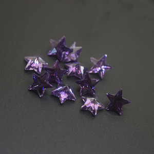 Étoile à cinq branches en zircon cubique synthétique, couleurs <span class=keywords><strong>améthyste</strong></span>/<span class=keywords><strong>orange</strong></span>/rose, tailles 3x3-6x6mm - Product Image 4