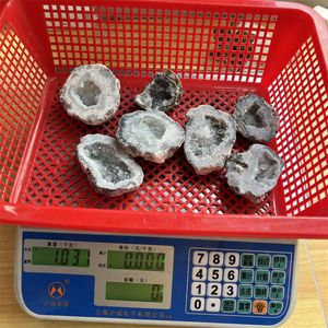 Commercio all'ingrosso di alta qualità naturale Reiki <span class=keywords><strong>pietra</strong></span> spirituale pietre di guarigione messicano agata di cristallo <span class=keywords><strong>Geode</strong></span> per la decorazione - Product Image 6