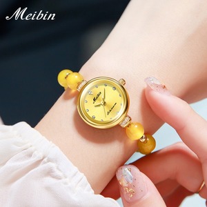 <span class=keywords><strong>Reloj</strong></span> MEIBIN 1800, Nuevo, de Marca, Ligero, Lujoso, Estilo Versátil, <span class=keywords><strong>Reloj</strong></span> de Cuarzo Apilado para Mujer con Perla y Piedra Natural, con Brazalete - Product Image 6