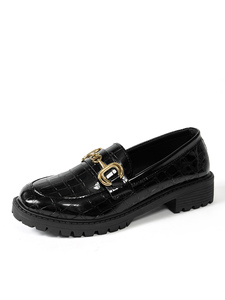 Nuovi Arrivi: <span class=keywords><strong>Mocassini</strong></span> <span class=keywords><strong>con</strong></span> Plateau e Fibbia Dorata, Scarpe Eleganti da <span class=keywords><strong>Donna</strong></span> <span class=keywords><strong>con</strong></span> <span class=keywords><strong>Tacco</strong></span> Grosso, Vendita all'Ingrosso - Product Image 1