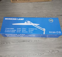 Lampe de table 182LED pour studio, salon, ongles, cils, lumière de travail 24V2A, lampe de bureau Shark réglable avec pince