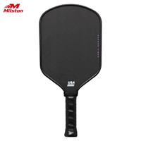 Raquette de pickleball hybride personnalisée MST OEM, surface texturée T700, noyau en nid d'abeille en fibre de carbone de 16 mm, écologique, divertissement