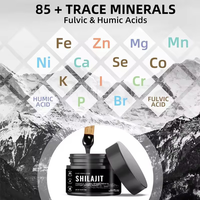 Nouveauté : Résine de Shilajit de l'Himalaya dorée 50g, infusée à l'or 24 carats, qualité supérieure
