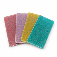 Feuille acrylique pailletée, panneau décoratif de couleur douce pour la fabrication de bijoux, accessoires pour cheveux et plateaux