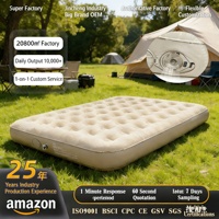 Lit à coussin d'air automatique, matelas paresseux, épaissi, surélevé, pour le sol, le camping, portable, gonflable, personnalisable, en PVC