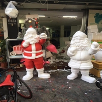 Nouveau produit, sculpture géante de Noël en résine et fibre de verre, bonhomme de neige, Père Noël, ours polaire, décoration de parc
