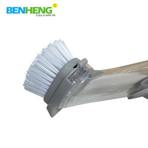 Cepillo de limpieza de cocina 2 en 1 cepillo de limpieza de mango largo con dispensador de esponja cepillo para lavar platos herramientas de cocina - Product Image 5