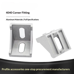 Connecteur d'angle en aluminium 4040 à 90 degrés 6063-T5 épaissi en forme de <span class=keywords><strong>L</strong></span> pour profilé d'extrusion en aluminium à rainure en T - Product Image 3
