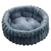Lit pour animaux de compagnie circulaire respirant, moderne, portable, épaissi, résistant à l'humidité, chaud et doux, pour petits chiens et chats