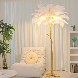 JYLIGHTING 高級モダン北欧LEDスタンドアーチツリーライト ダチョウの羽根フロアランプ ホームデコレーション用 - Product Image 3