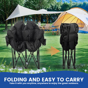 आधुनिक 2-व्यक्ति पोर्टेबल फोल्डेबल ऑक्सफोर्ड कुर्सी के साथ आधुनिक 2-व्यक्ति पोर्टेबल फोल्डेबल ऑक्सफोर्ड कुर्सी - Product Image 5