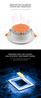 Best-seller Downlight encastré LED commercial pour immeubles de bureaux Aluminium Mall 90 Moderne 80 Led Down Lights Ce EMC Rohs 120