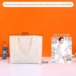 Custom Logo Heat Transfer Printed Sublimation Eco Friendly Reusable Designer <b>Cloth</b> Canvas Cotton Shopping Tote <b>Bag</b> - Product Image 4