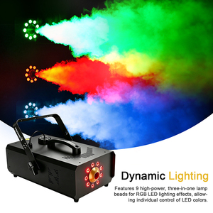 SHEHDS 1500W RGB LED Smog Maker DMX512 Stage Fog Machine for DJ Concert Event Effect - Product Image 1