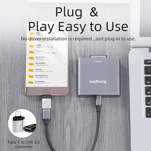 การ์ด Kingma Portable High Speed XQD พร้อมเครื่องอ่านการ์ด USB3.1 สำหรับกล้อง <span class=keywords><strong>Nikon</strong></span> D4 D4S <span class=keywords><strong>D5</strong></span> D850 D500 Z6 Z7 - Product Image 4