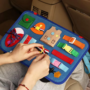Qualità affidabile in età prescolare attività sensoriale bordo auto della polizia sentito occupato bordo Montessori giocattoli per <span class=keywords><strong>1</strong></span> 2 3 4 anni ragazzo ragazza regalo - Product Image 2