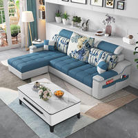 Ensemble Canapé en Tissu Grand Format Style Nordique Moderne Simple Modulable pour Petite Famille ou Logement Locatif, Combinaison Multi-Styles Salon