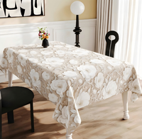 Nappe Florale Minimaliste de Luxe en PU, Taille et Couleur Personnalisables, Imperméable, Anti-taches d'huile, Résistante à la Chaleur, Serviette de Table Multi-usages pour un Style Moderne