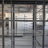 Cámara Frigorífica Industrial para Supermercados con Estantes, Puerta de Vidrio Abatible, Cámara Fría de 2 a 8 Grados para Tiendas de Conveniencia