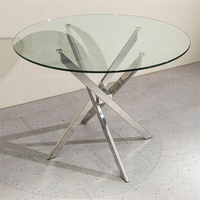 Superficie lisa de vidrio templado redondo transparente de 10mm y 12mm de espesor para mesa de café/comedor