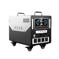 Station portable extérieure 6000W MPPT LiFePO4 prête pour l'énergie solaire, à onde sinusoïdale pure, grande capacité, pour la vente ambulante et les situations d'urgence