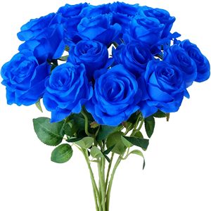 Roses artificielles au toucher réel, fleurs réalistes, arrangements floraux de mariage, fausses roses longue durée, vente en gros - Product Image 6