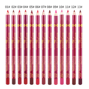 Crayons à lèvres mats en gros, 13 couleurs, outil de maquillage, stylo en bois pour <span class=keywords><strong>tatouage</strong></span> des lèvres PMU, crayon à lèvres crémeux rose - Product Image 5