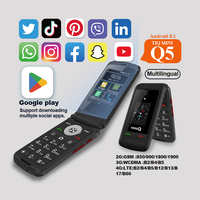 Teléfono Móvil TIQ MINI Q5 con Tapa, Compatible con Google, Sistema Android 4G, Pantalla Dual, Solo para Uso en EE. UU.