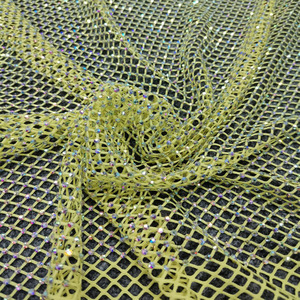 Tela Elástica de Malla con Pedrería, Tela de Tul Brillante para Vestidos, Cristal Brillante, Tela Elástica con Pedrería AB - Product Image 4