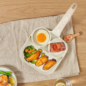 Sartén Antiadherente de <span class=keywords><strong>Aluminio</strong></span> <span class=keywords><strong>Fundido</strong></span> a Presión, Sartén para Panqueques con 3 Orificios, Sartén de Granito para el Hogar, Aire Libre y Camping, Apta para Inducción - Product Image 6