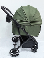 Poussette de voyage de luxe à une main pliable automatiquement pour chien et chat Poussette tout-en-un lavable et réglable pour grand chien