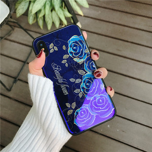 Custom TPU cubierta móvil para <span class=keywords><strong>iPhone</strong></span> 7 6X8 6 s más 9 H vidrio templado caso de mármol brillante diseño - Product Image 3