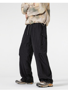 Pantalones <span class=keywords><strong>de</strong></span> Senderismo Casuales para Hombre SANDBANK TRIBE, Corte Regular, Cintura con Cordón Elástico, Estilo Urbano, Resistentes al Viento, 100% Nailon Metálico - Product Image 2