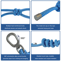 Laisse pour chien en polyester colorée et simple, robuste, durable, en corde tressée, pour l'entraînement
