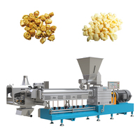 Machine d'extrusion à double vis pour produits céréaliers commerciaux, en acier inoxydable 304, capacité de 500 kg/h, ligne de production de snacks de maïs soufflé